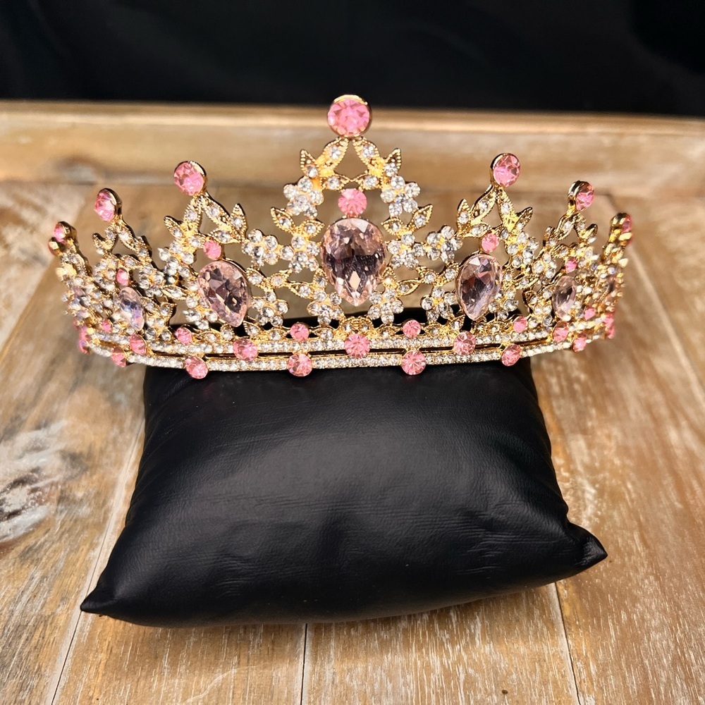 Elegant Pink and Gold Tiara